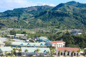 Dominican Republic, Maimon, View to harbour, Amber Cove Cruise Terminal