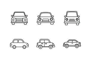 Obraz premium carpool icon line art vector illustration