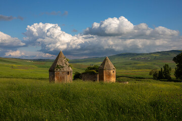 Tombs in the village Kelekhana, Shamakhi. Azerbaijan
