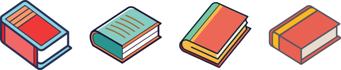 Book Illustration Reading, Literature and Education Vector Icon