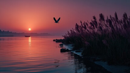 A Good Start, Inspirational Morning Scene Embracing Freedom and New Beginnings, Breath of Freedom Morning Freedom Concept.