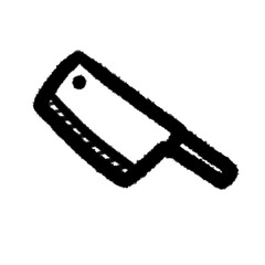 chopping knife png cartoon handwrite design cute decoration handwrite art and clipart outline element