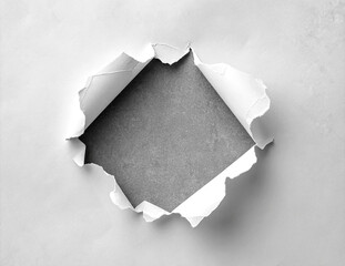 Torn Paper Silhouette - Minimalist Breakthrough