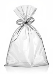Transparent Plastic Bag Tied with a Bow