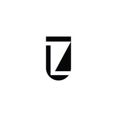 Obraz premium ZU ZU Monogram Alphabet Letters Logo with a Sophisticated Style