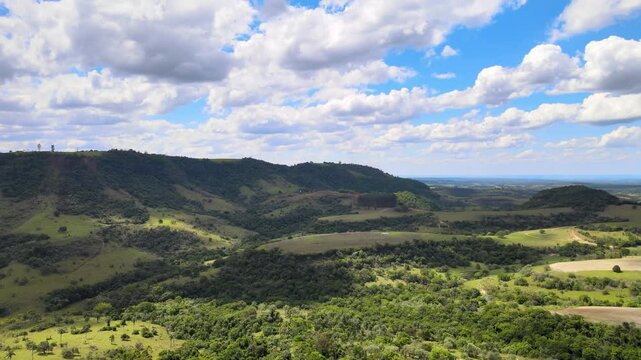Aerial landscape in the interior of Brazil