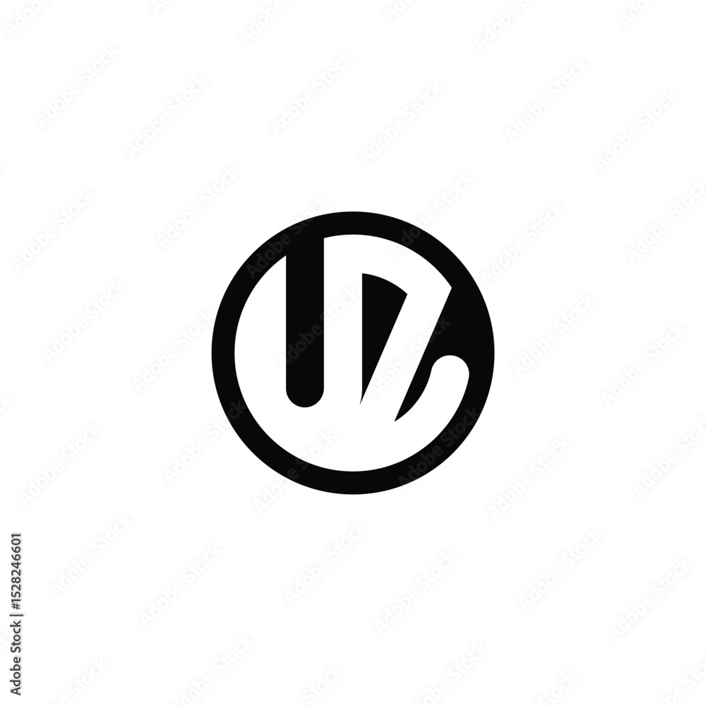 Fototapete clean and creative zu zu initials monogram logo design