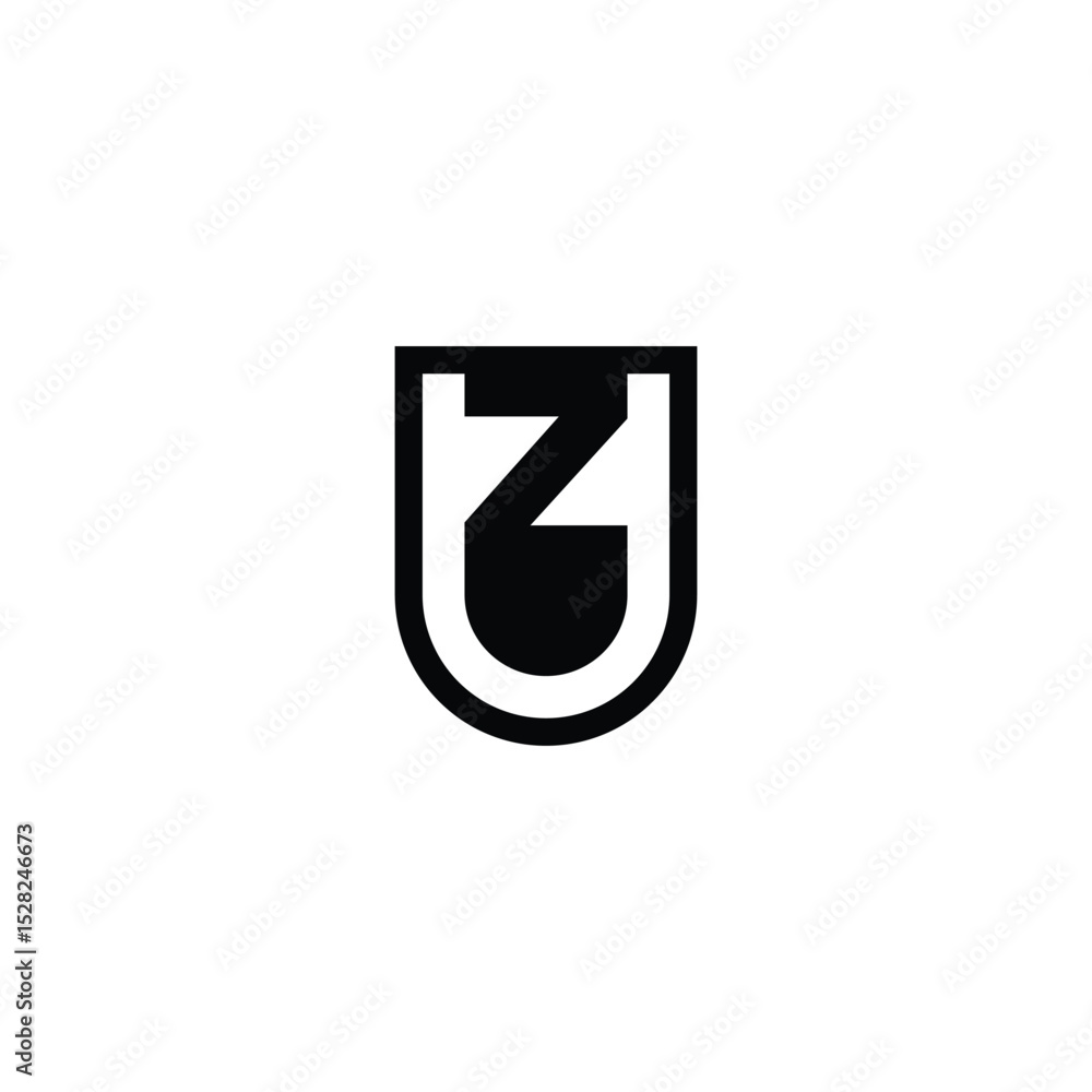 Fototapete Clean and Creative ZU ZU Initials Monogram Logo Design