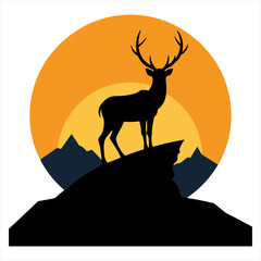 deer silhouette vector