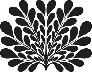 Elegant Black and White Decorative Floral Design