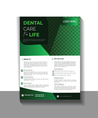 Flyer design mockup Dental Care life