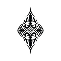 Elegant symmetric tattoo vector illustrations