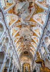 Dom zu Freising St. Maria und St. Korbinian, Innenansicht, Freising, Bayern, Deutschland, Europa