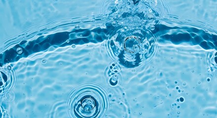 Serene Water Ripples: Purity, Refreshment, and Tranquility Concept