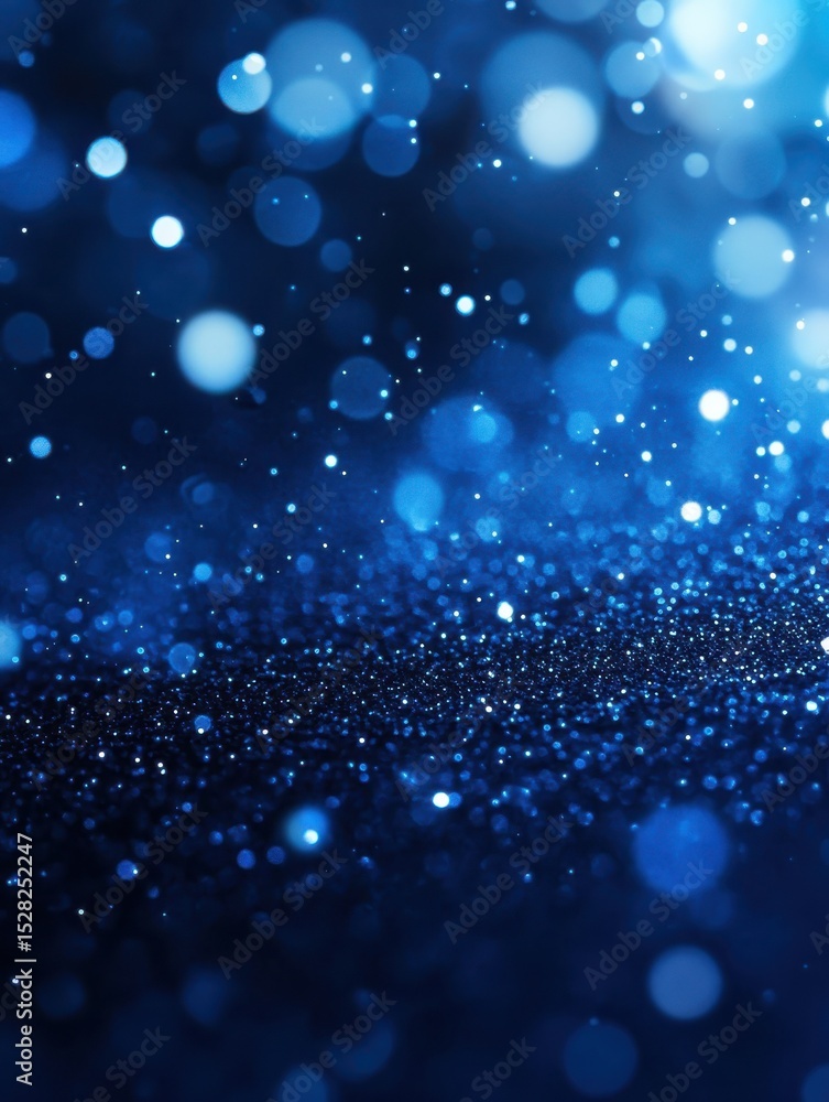 Poster blue glow particle abstract bokeh background