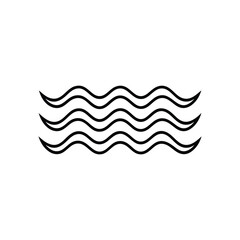 Wave water on white background vector illustration