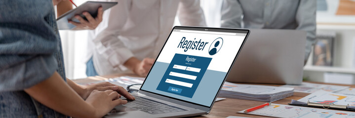 Online registration form for brisk form filling on the internet website