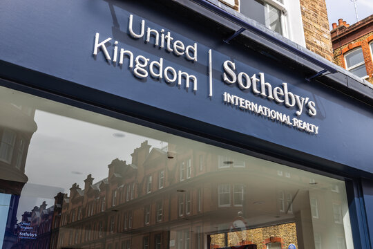 Prestigious Sotheby's International Realty Storefront. London, UK, 14 April 2024