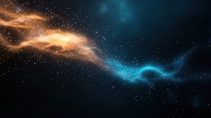 A vivid cosmic scene, featuring vibrant swirling gases and twinkling stars, represents the vastness and mystery of the universe, inviting viewers to explore the unknown.