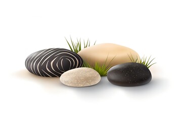 composition decorative stones, interior solutions, interior objects