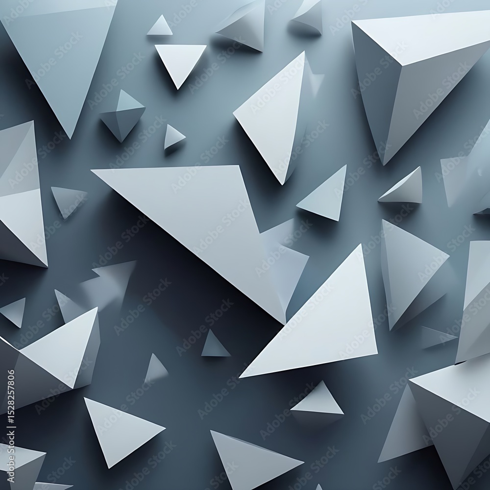 Aufkleber abstract geometric background with blue triangles, a modern vector pattern for business and web desi