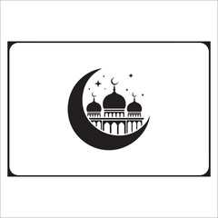 Crescent Moon and Mosque Silhouette – Islamic Festival Vector

Ramadan Kareem Background with Crescent, Stars, and Minarets

Eid Mubarak Design Featuring Mosque Dome and Lantern

Minimalist Islamic Ve