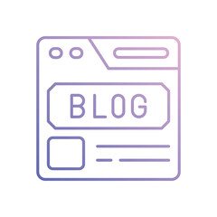 Blogging  Vector icon