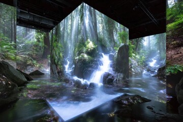 Experience nature through immersive digital art in an interactive exhibition space