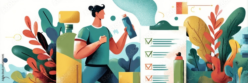 Aufkleber Boost Daily Wellness With Small Wins Using a Transformative Checklist Infographic Designed for Effective Self-Improvement