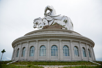 Genghis Khan equestrian statue view, Mongolia