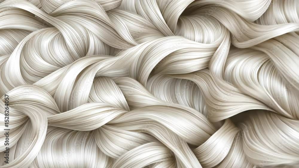 Poster observe an elegant arrangement of silky hair strands intertwining with smooth, flowing textures that