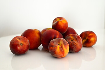 Juicy Red and Yellow Peaches – Simple Organic Still Life Composition