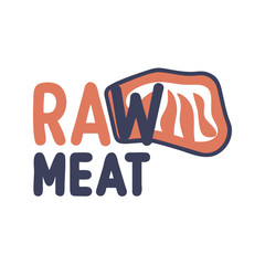 Vector logo for Raw Meat
