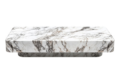 White marble table with a black marble border