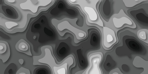 Abstract grayscale topographic map pattern design with layered contours creating a textured and dimensional visual background suitable for various applications.