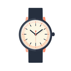 2D flat Watch illustration vector, isolated on a white background.