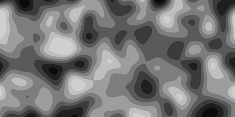 Abstract topographic contour map pattern displaying elevation and depth variations in shades of gray