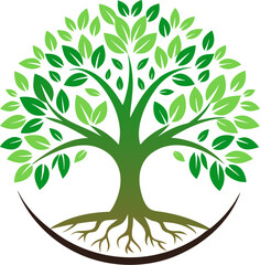 Tree of life logo icon on white background	