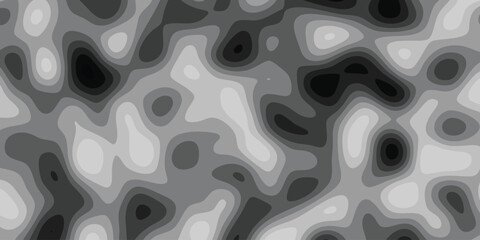 Abstract topographic map depicting elevation contours in grayscale suitable for various conceptual design and visualization projects