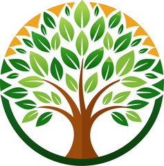 Tree of life logo icon on white background	