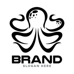 Modern octopus logo. Vector illustration
