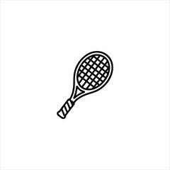 Tennis Racket Line Icon Sport Game Tool