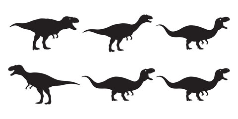 set of silhouettes of animals