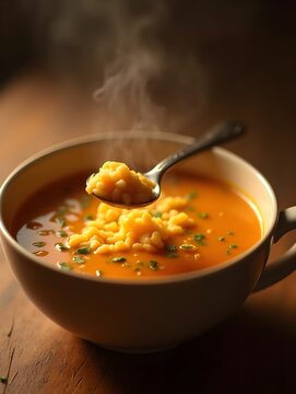 the warmth and nutrition of homemade soups or velveeta food professional advertising food photography
