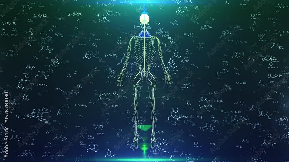 Aufkleber neural network and chemical formulas: a dynamic scientific visualization