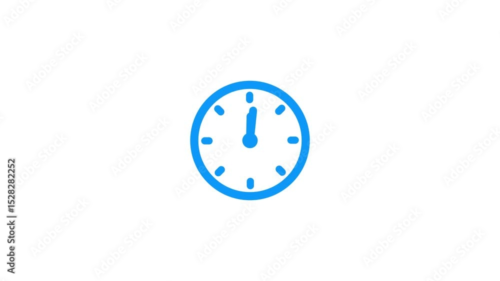 Poster clock icon isolated . stopwatch timer icon isolated. analog clock icon animation .