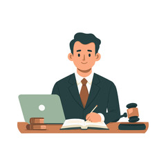 illustration design of a lawyer