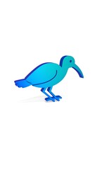 Obraz premium Blue Bird Isometric Illustration.