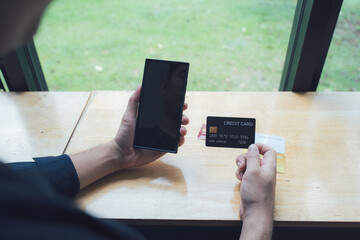 Online Payment with Smartphone and Credit Card