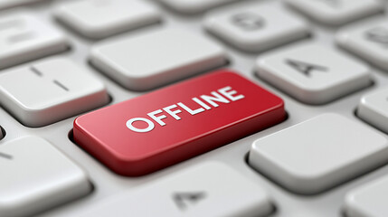 Offline. Disconnect from network and virtual worlds. Big bright button on keyboard with word "Offline" on it